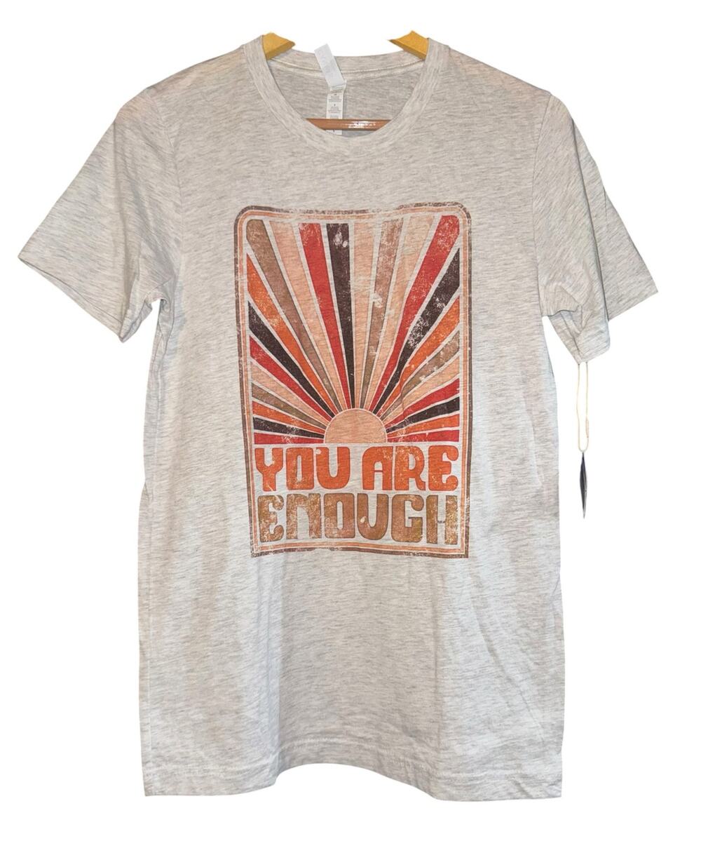 New You Are Enough Belle Canvas T Shirt Women Small Sunshine Boho Hippie Graphic